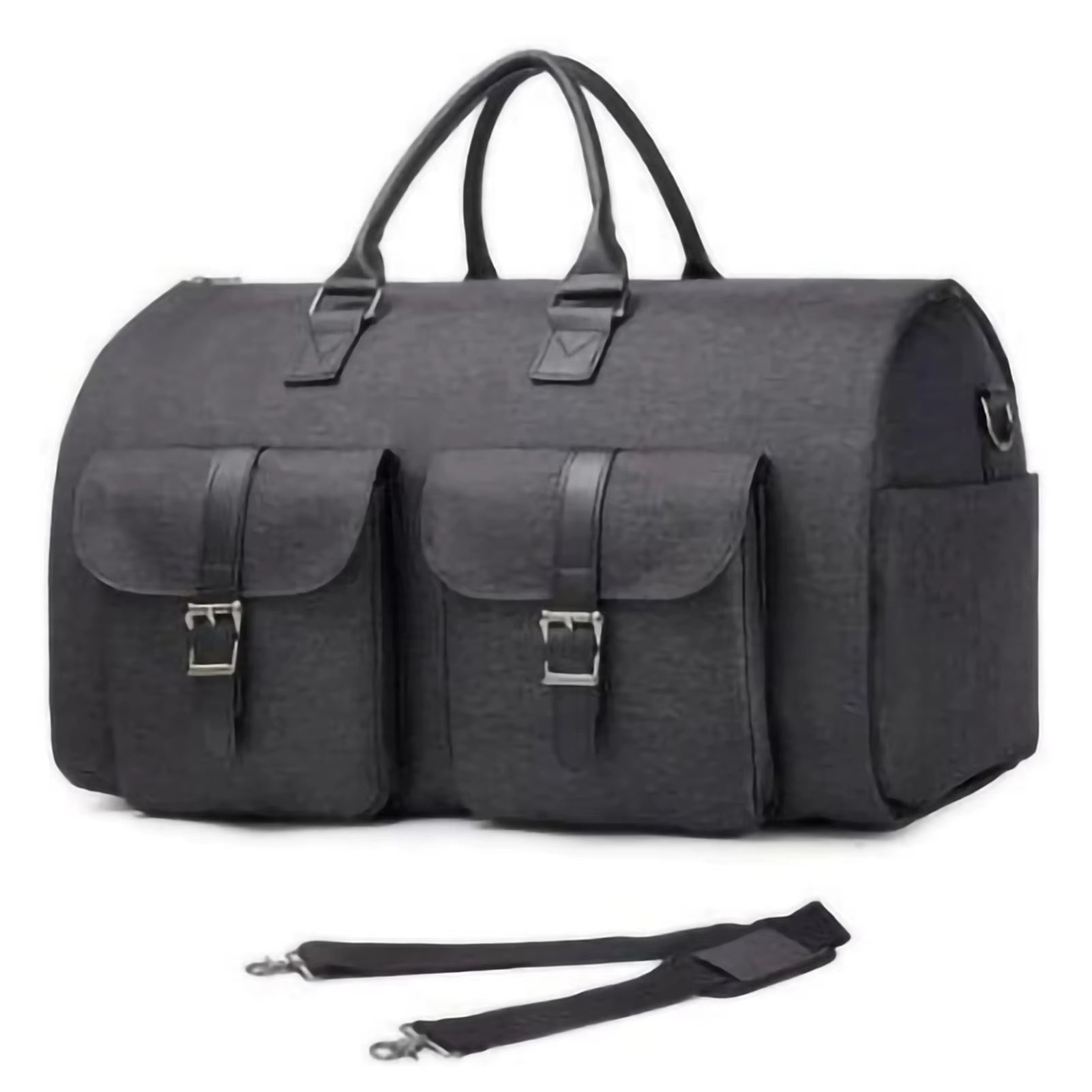 New Travel Bag Leather Foldable Travel Bag Large Capacity Luggage Handbag Waterproof Suit Business Clothing Bag for Men Women