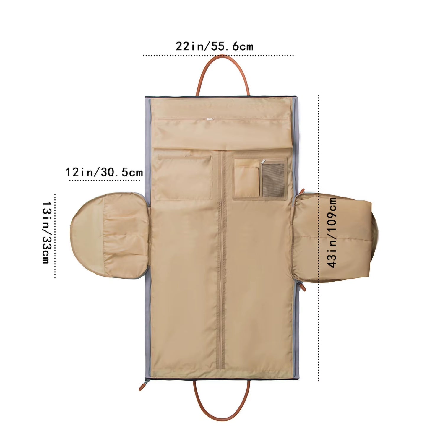 New Travel Bag Leather Foldable Travel Bag Large Capacity Luggage Handbag Waterproof Suit Business Clothing Bag for Men Women